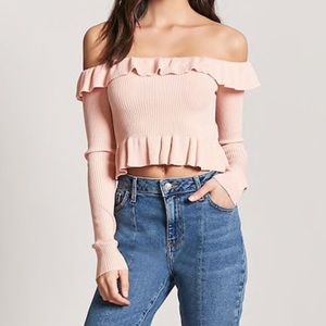 🎀HP🎀 Off- Shoulder Crop Top